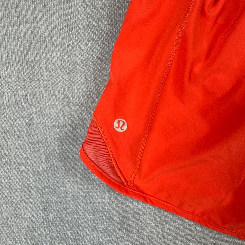Lululemon Shorts Womens 4 Orange Speed Up 3.5" Lined Athletic Running Zip Pocket - Picture 3 of 10